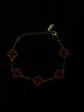 Four-Leaf Clover Charm Bracelet – Stackable Motif Design