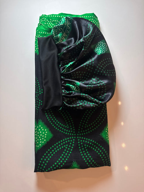Classic Somali Shaash Baati with Matching Silk Bonnet – 2 Piece Set