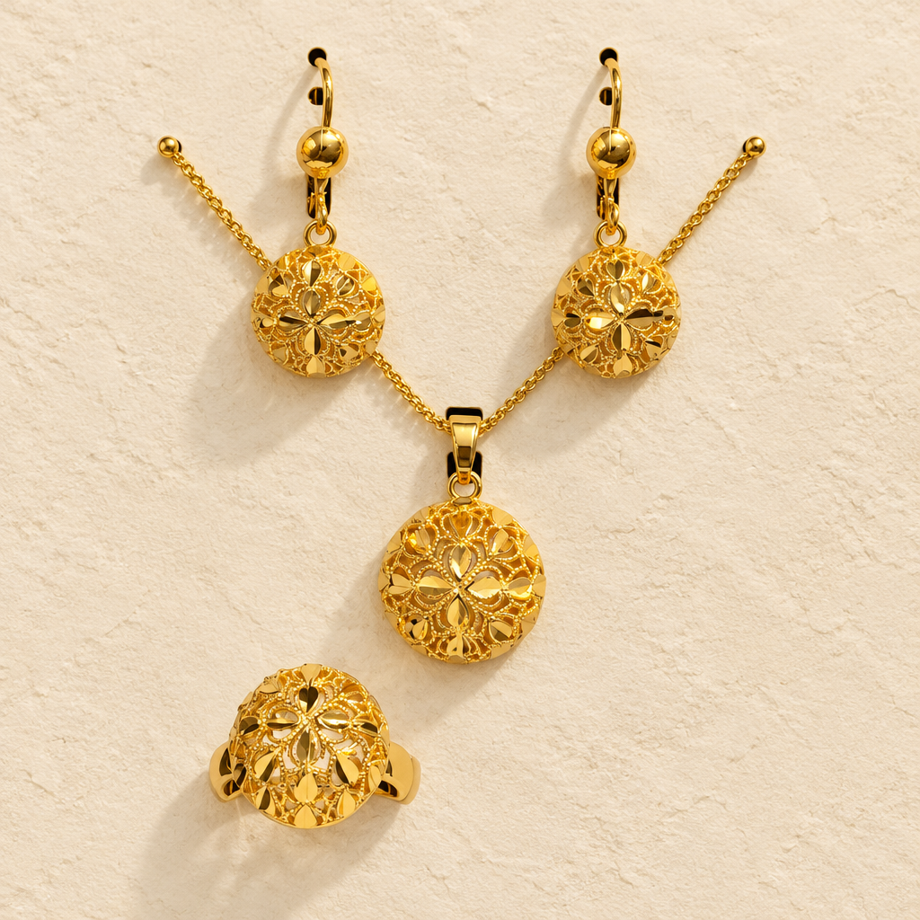 Ball Drop Set (Necklace, Earrings & Ring)