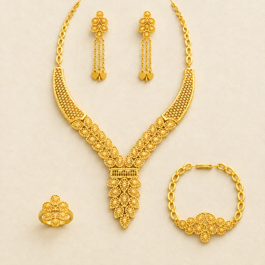 Filigree Set (Necklace, Bracelet, Earrings, & Ring)